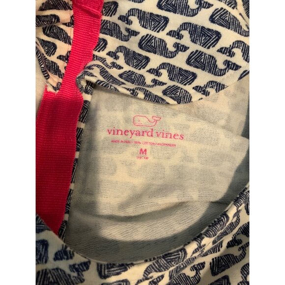 Vineyard Vines Girl’s Blue & White Whale Logo Mini Shift Dress, Size M - Picture 5 of 5